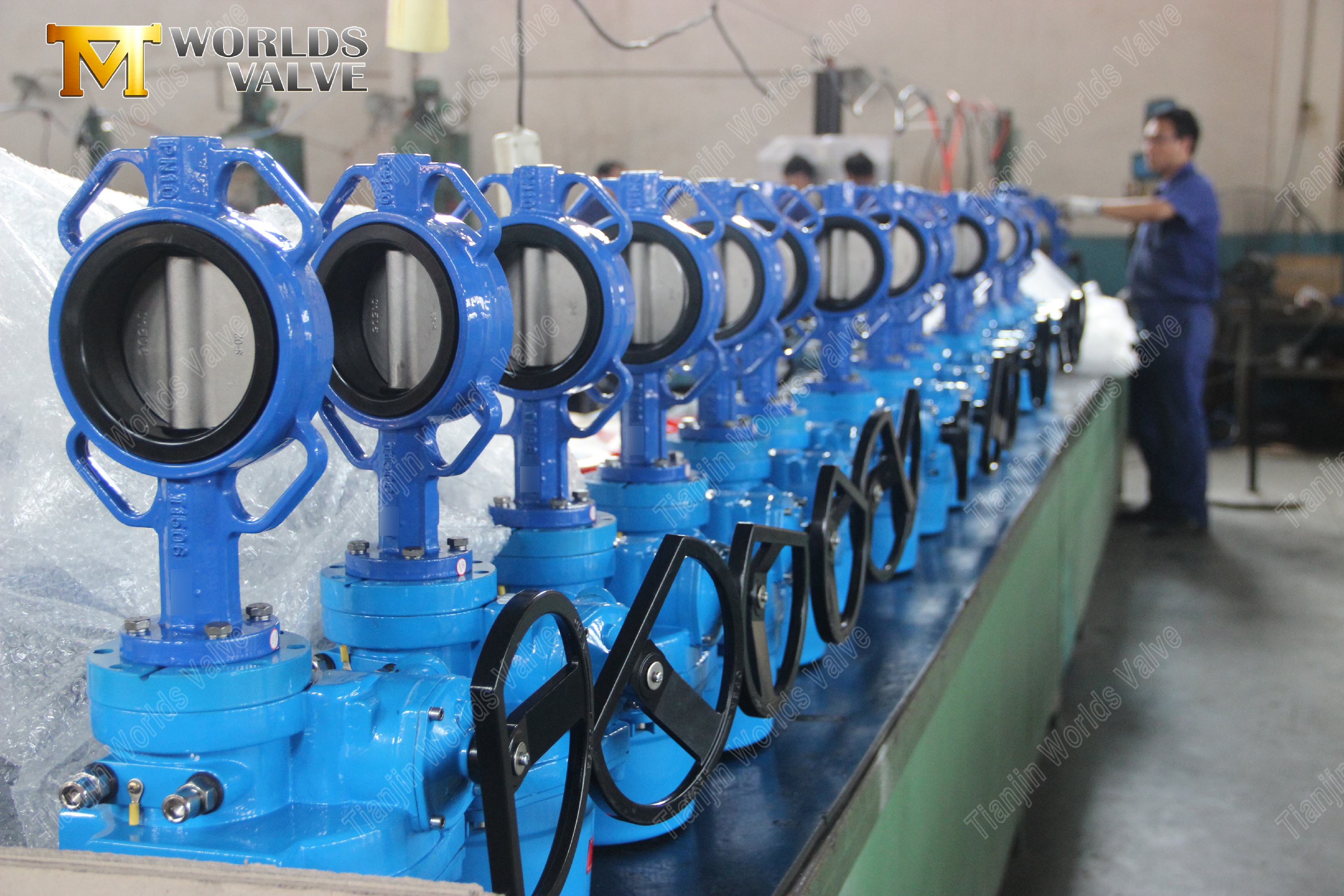 연성 철 웨이퍼 유형 버터플라이 밸브 OEM 버터플라이 밸브 공급업체-1 (2)