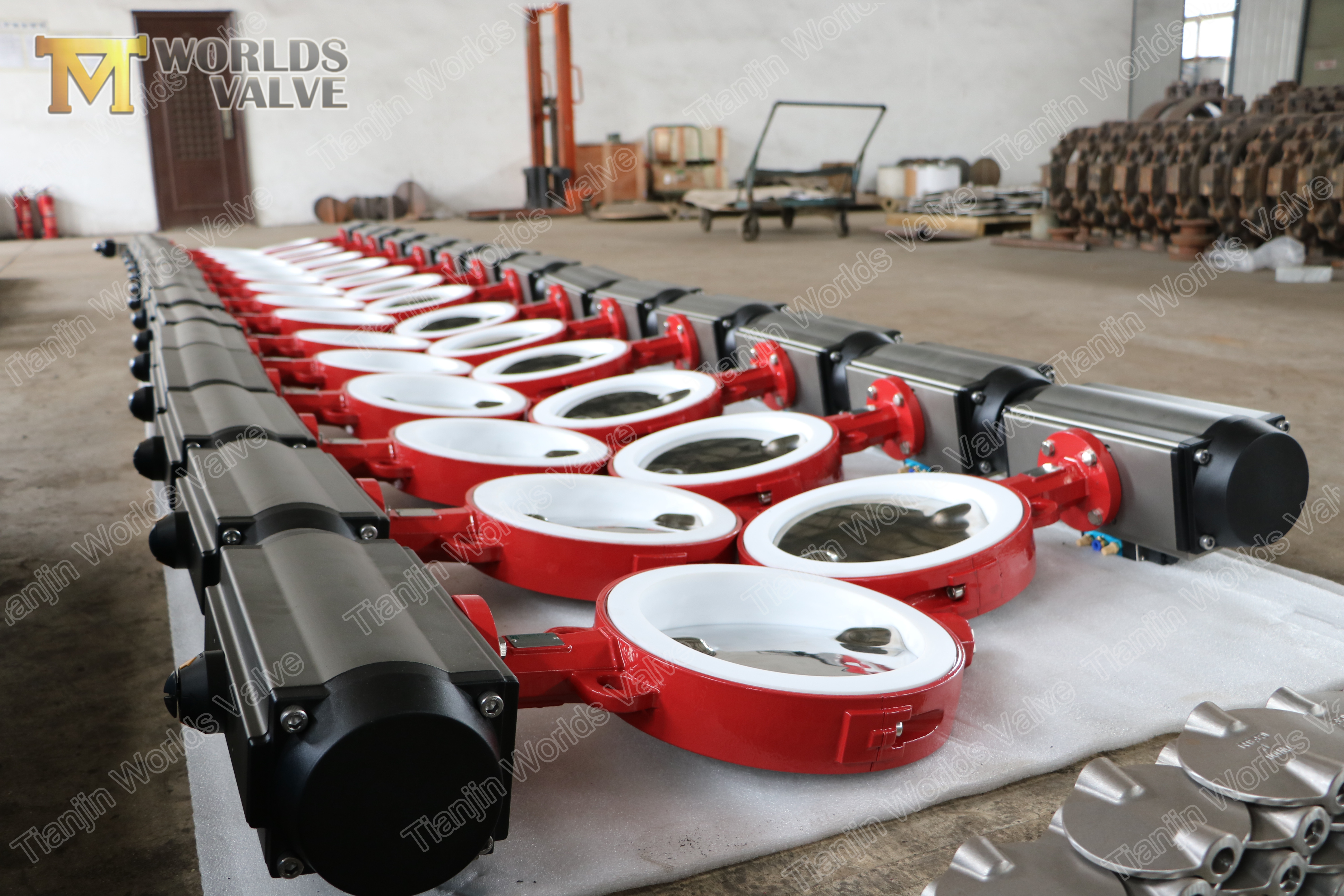 4 Penumatic PTFE 시트 두 조각 바디 스플릿 바디 웨이퍼 버터 플라이 밸브