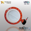 DN600 2피스 플랜지형 PTFE 버터플라이 밸브(WCB 본체 및 기어 작동식)