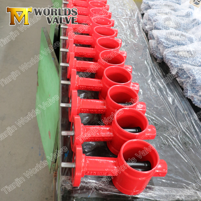 EPDM 고무 코팅 디스크 홈 버터 플라이 밸브 PN10 PN16