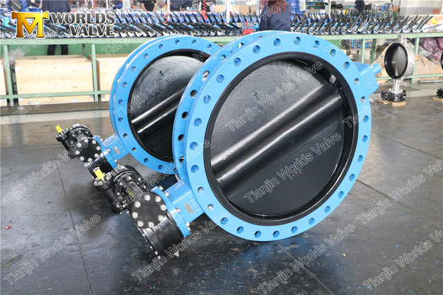 HALAR 페인팅 디스크가있는 U 섹션 버터 플라이 밸브