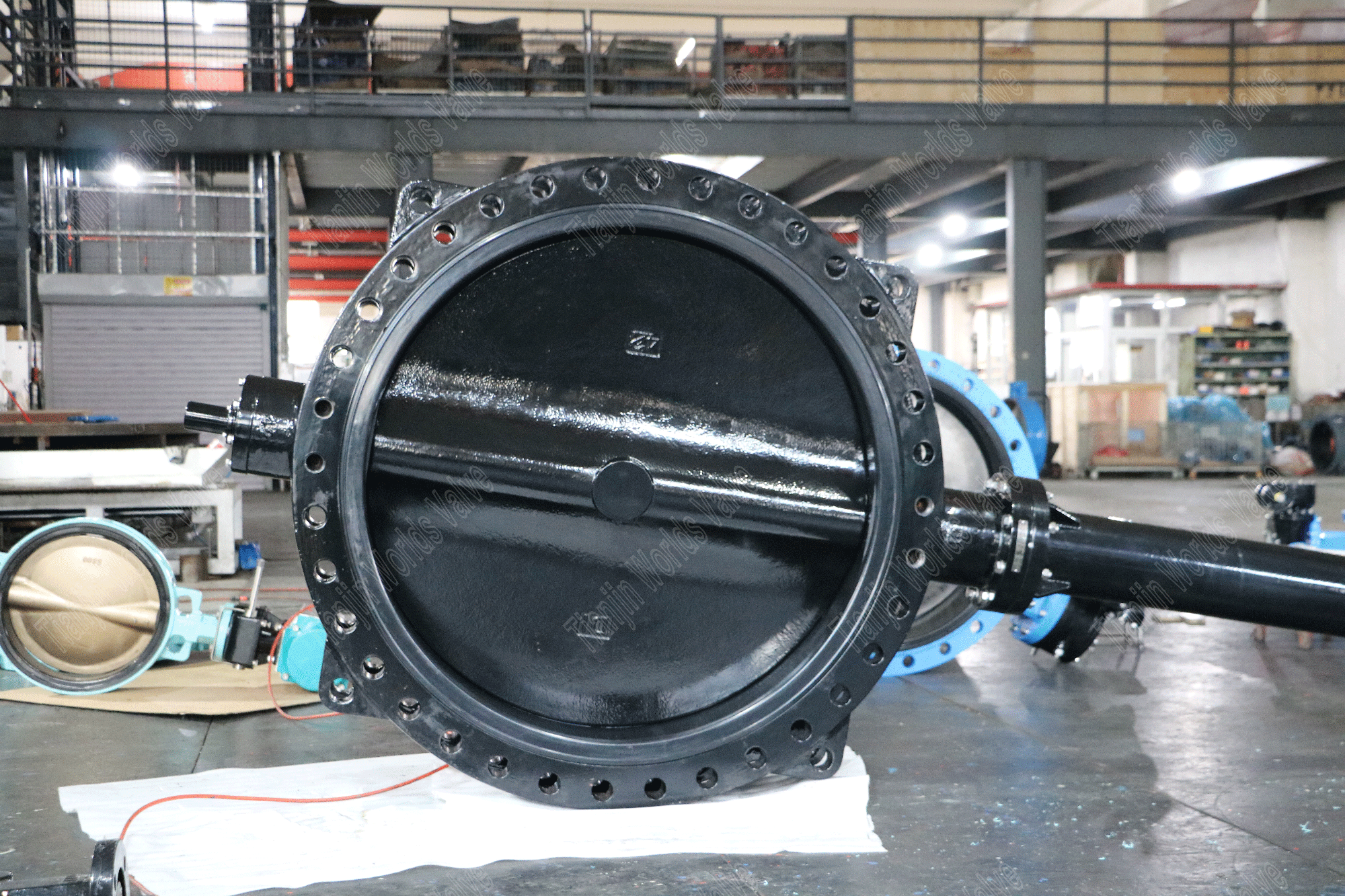 연장 스핀들이있는 나일론 코팅 된 나비 밸브가있는 DI 디스크 (2)