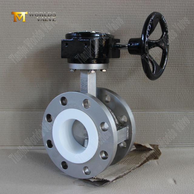 PTFE 시트 및 CF8M 디스크가 있는 플랜지 버터플라이 밸브 | 분할 본체 디자인