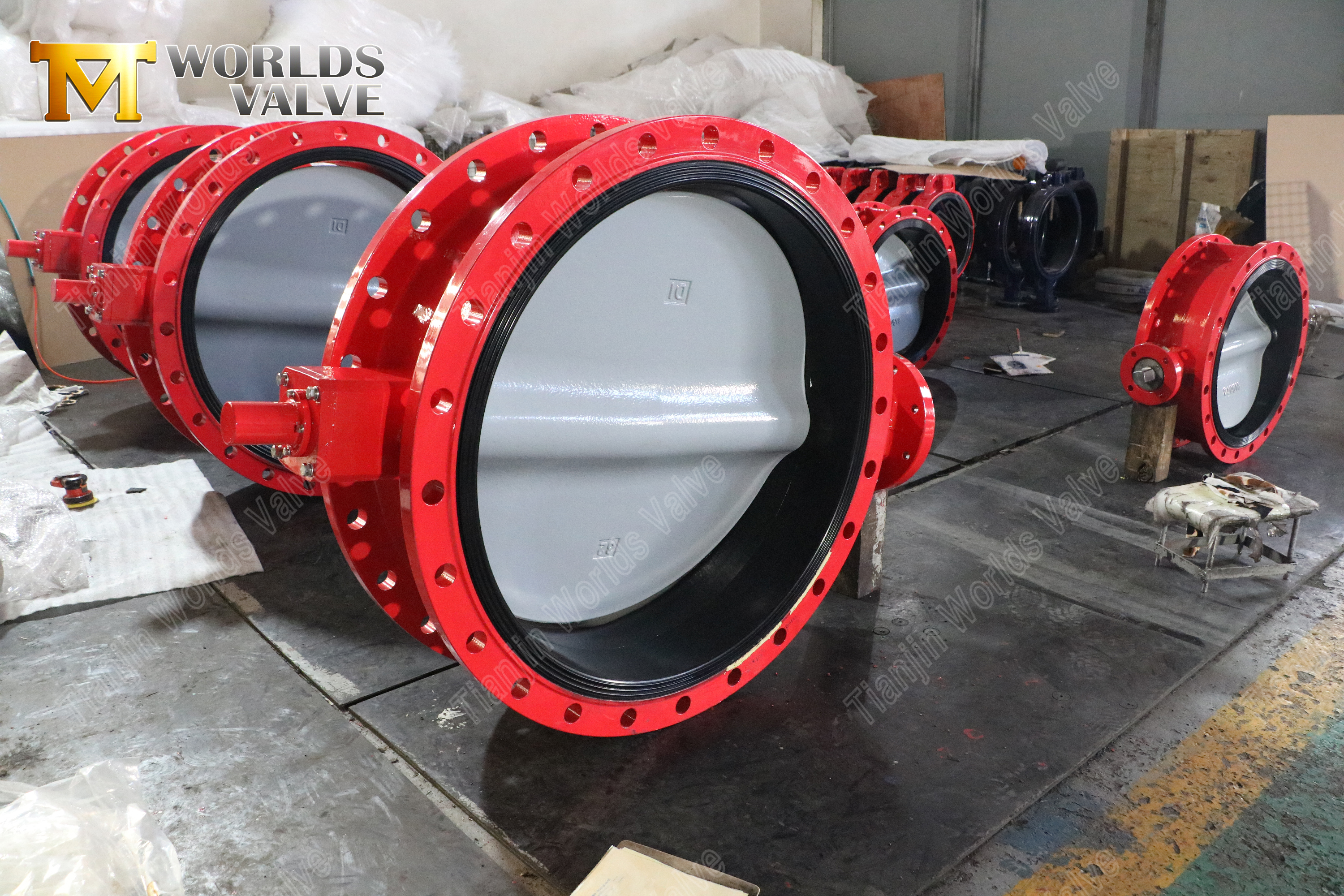 나일론 코팅 DI 디스크가 있는 이중 플랜지 버터플라이 밸브 (9)