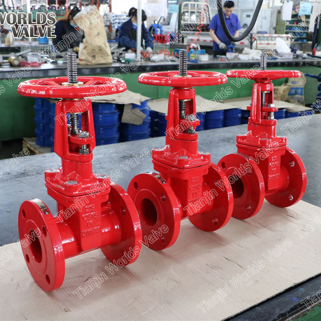 저압용 상승 줄기 무쇠 고무 쐐기 게이트 밸브