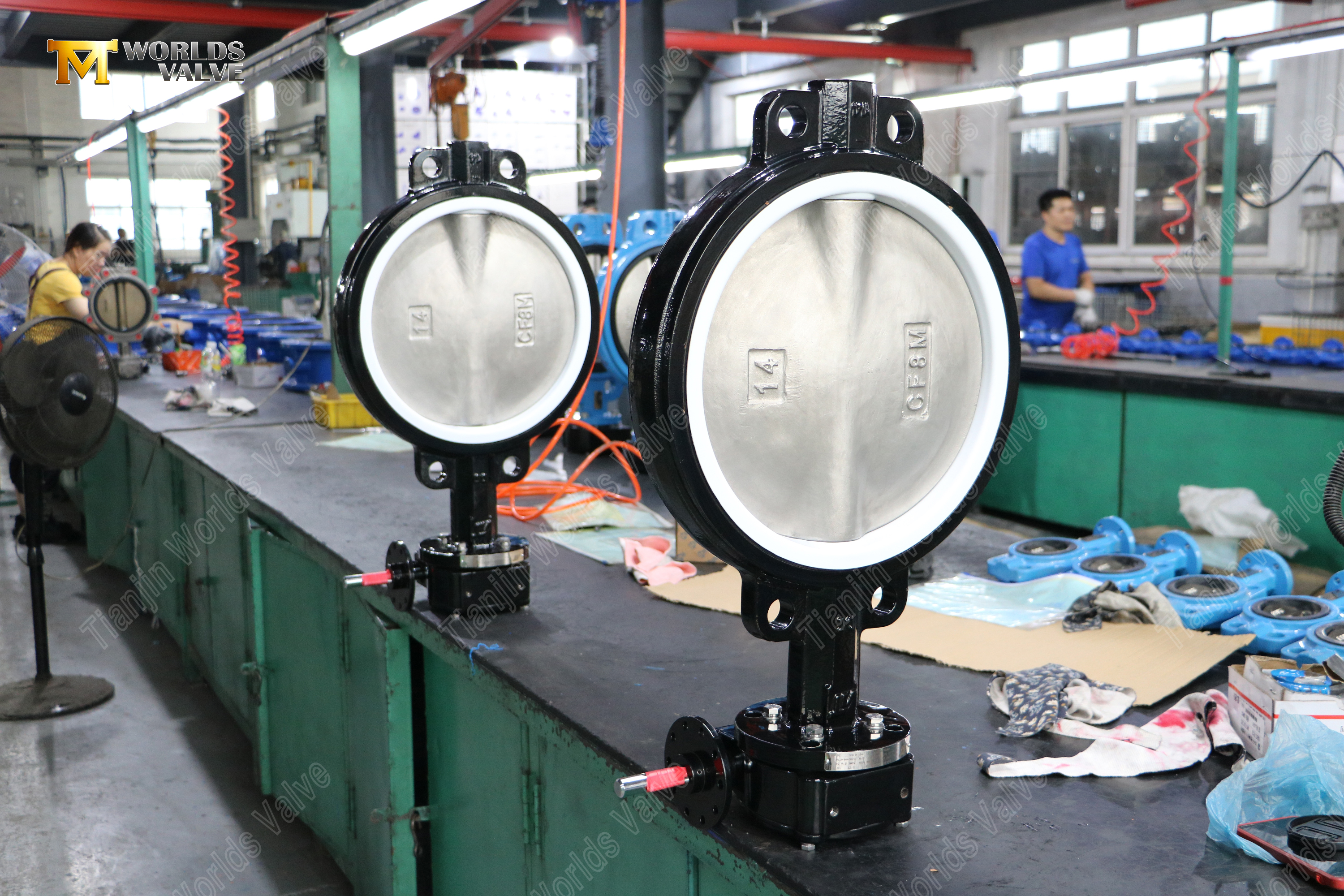 PTFE 시트 및 CF8M 디스크가 있는 연성 철 웨이퍼 버터플라이 밸브(8).jpg