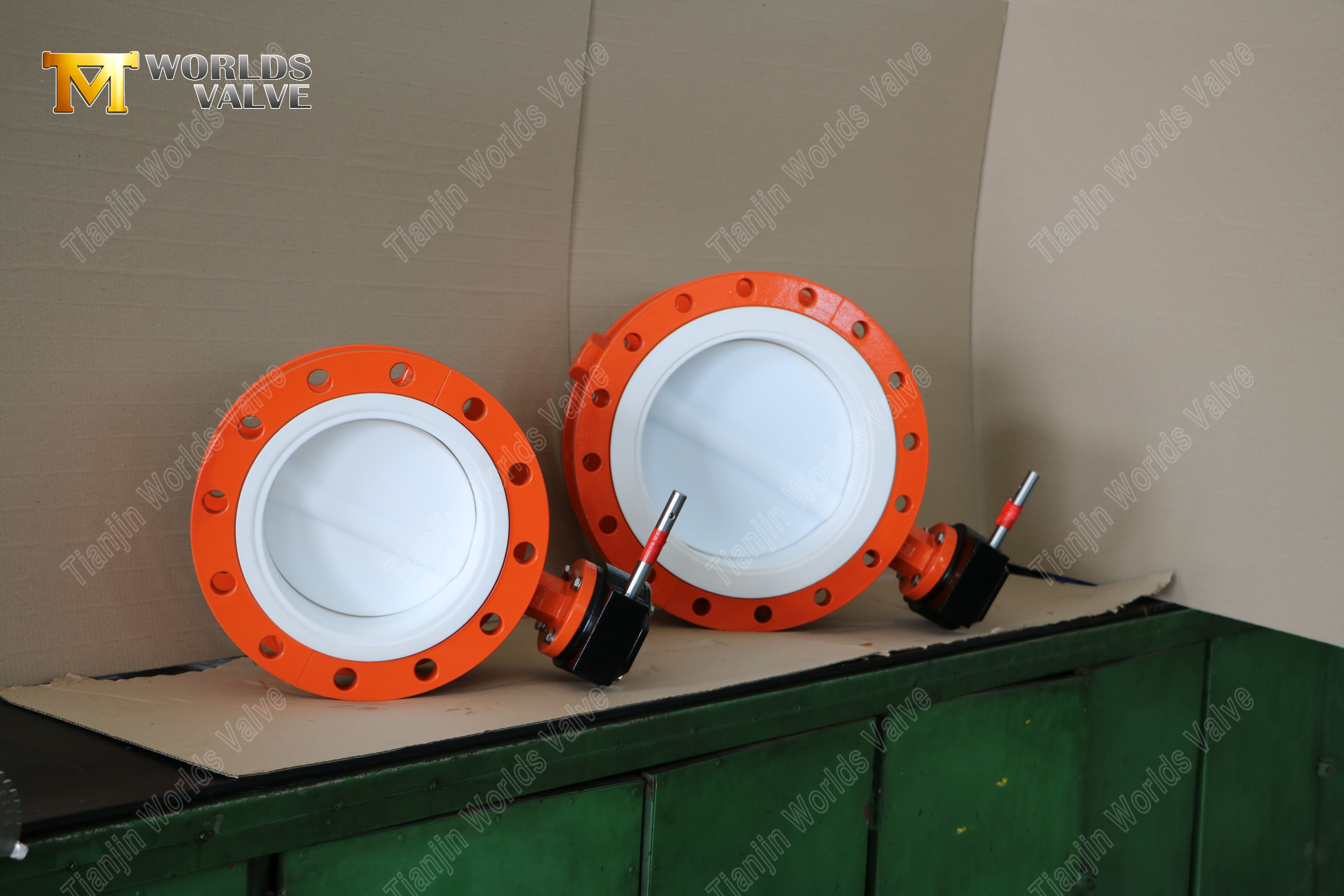 PTFE 라이닝 플랜지 버터플라이 밸브-1 (1)