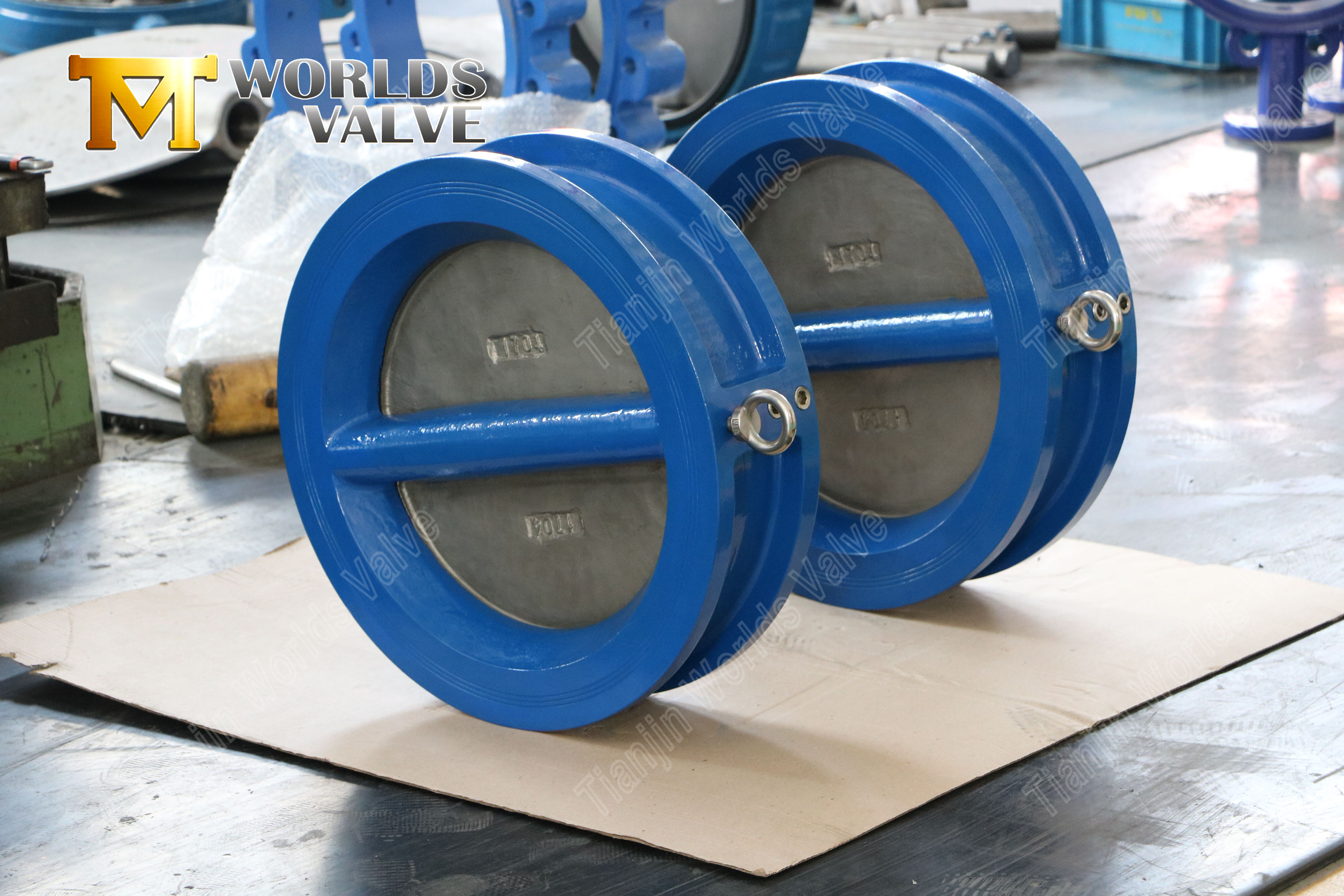 C954 합금 디스크가 포함된 스테인레스 스틸 이중 플레이트 웨이퍼 체크 밸브 (8)