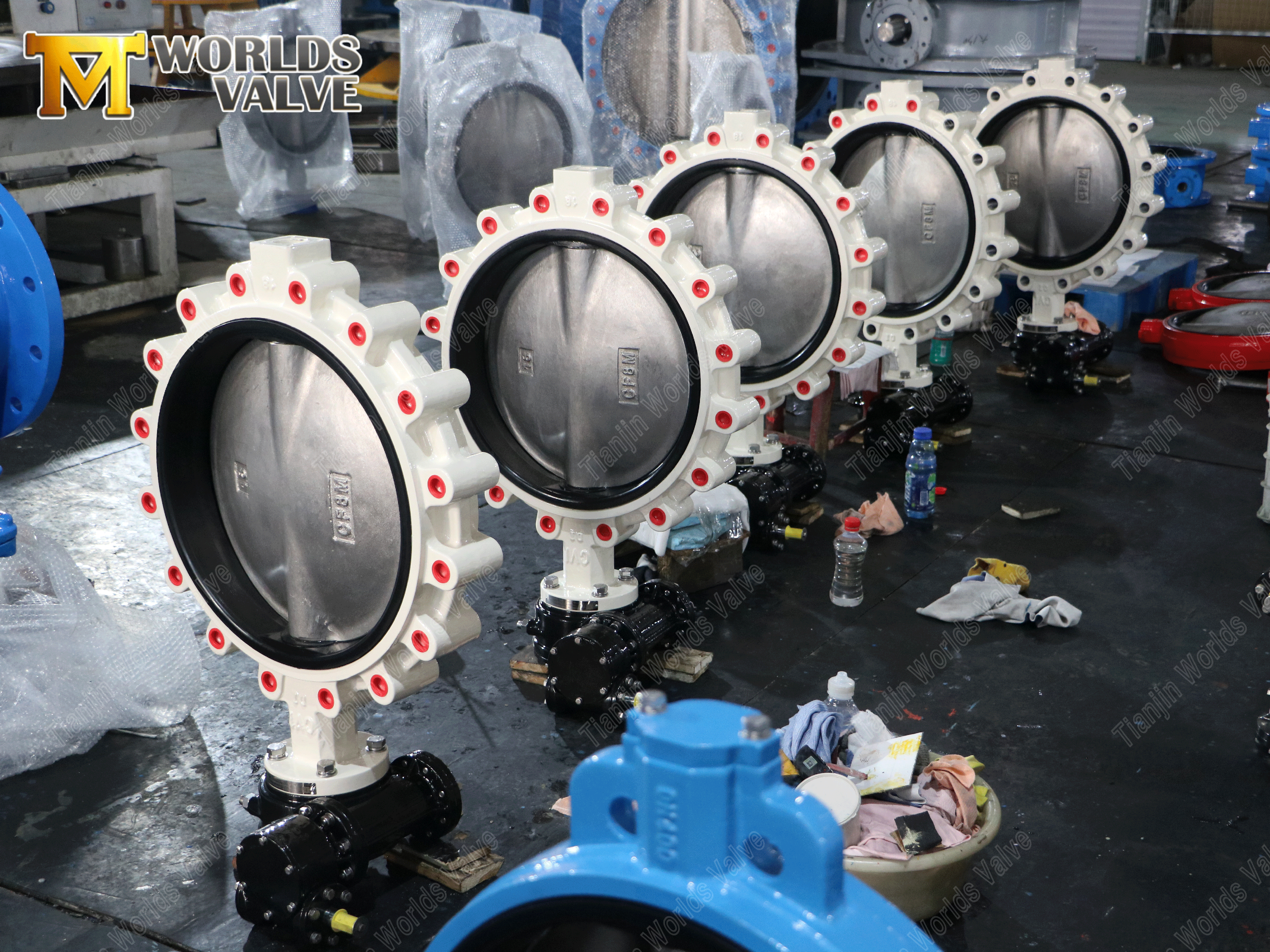 웜 기어 러그 타입 나비 밸브 -1