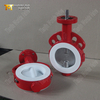 광택 디스크 및 공압 액추에이터가있는 PTFE Lined Butterfly Valve