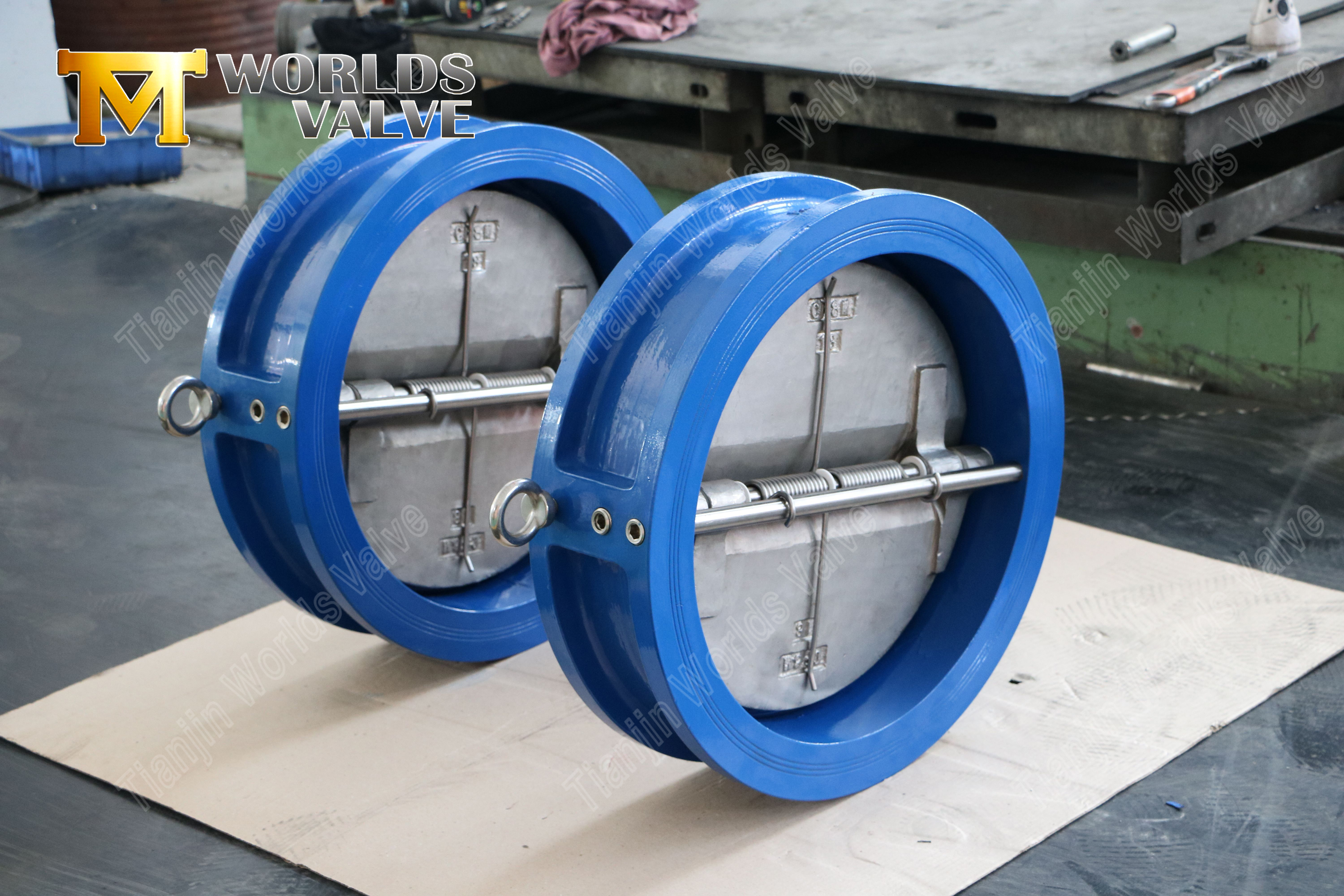 C954 합금 디스크가 포함된 스테인레스 스틸 이중 플레이트 웨이퍼 체크 밸브 (7)