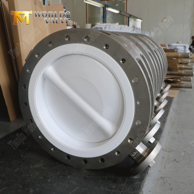 CF8M 분할 바디 나비 밸브 PTFE 디스크 및 시트