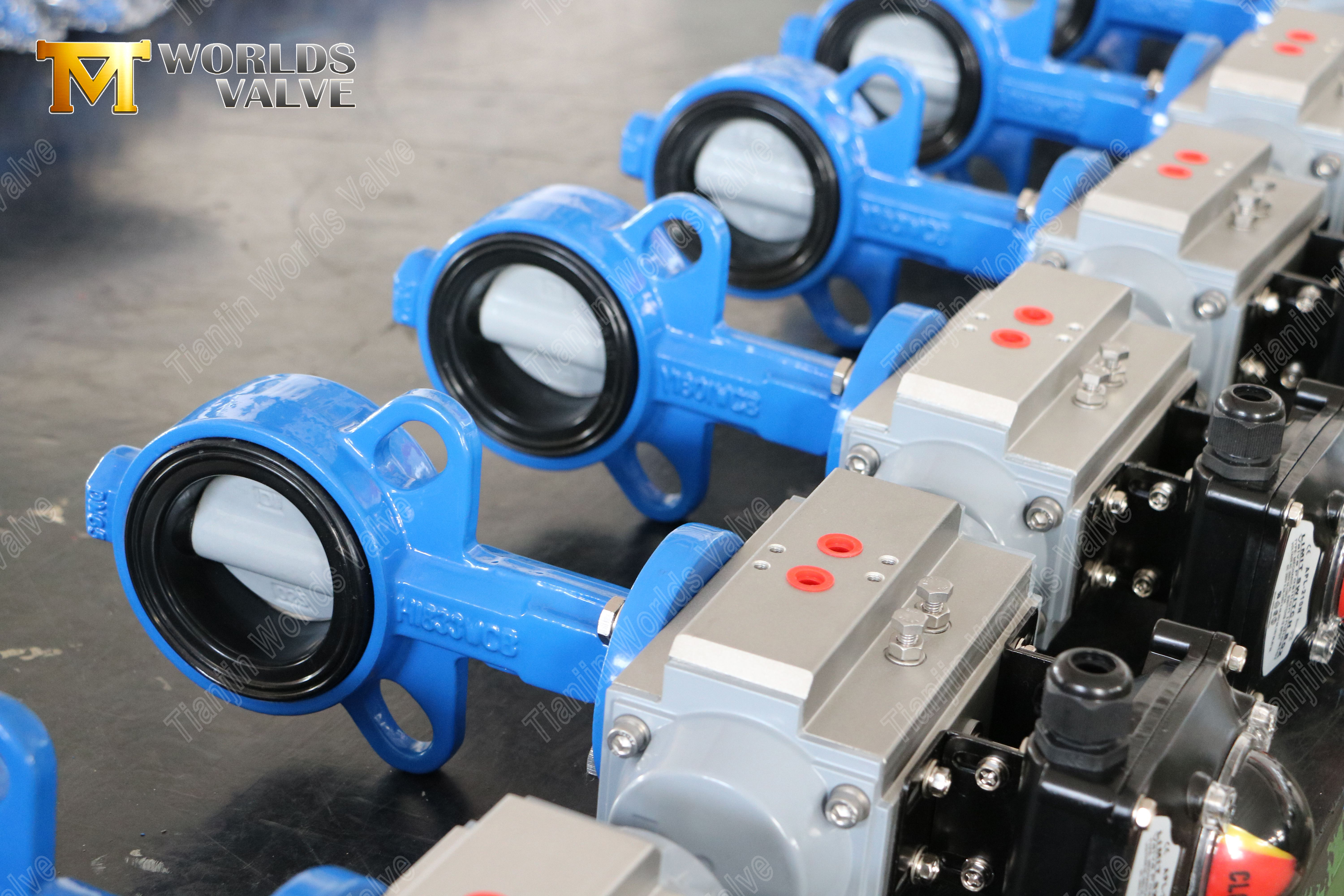 나일론 코팅 디스크 및 WCB 신체 비용 효율적인 내식 저항 1 (2)이 포함 된 웨이퍼 나비 밸브