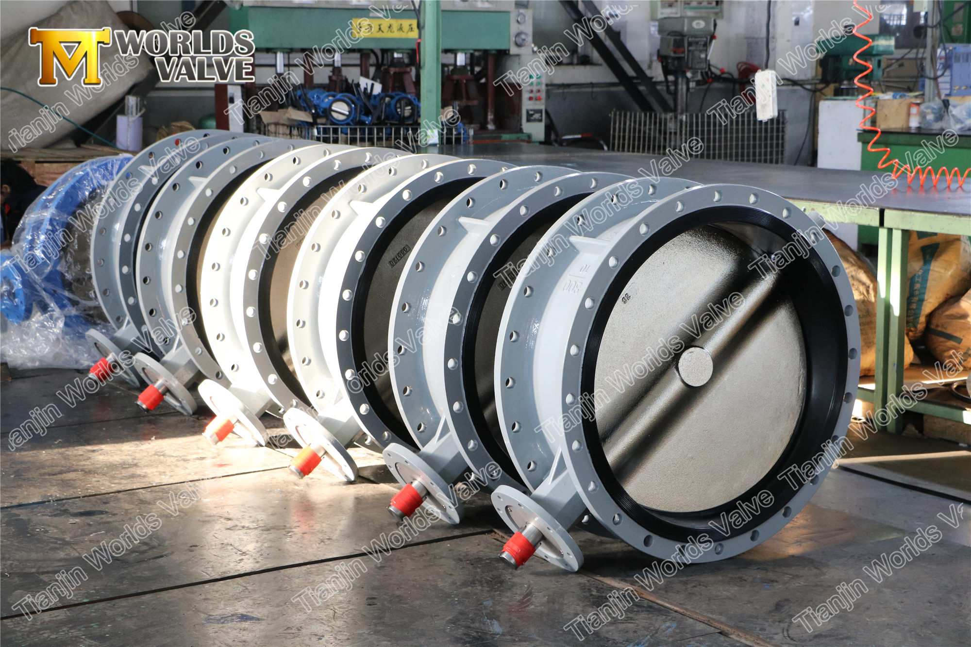 2 EN593EN558BS5155 표준 더블 플랜지 나비 밸브