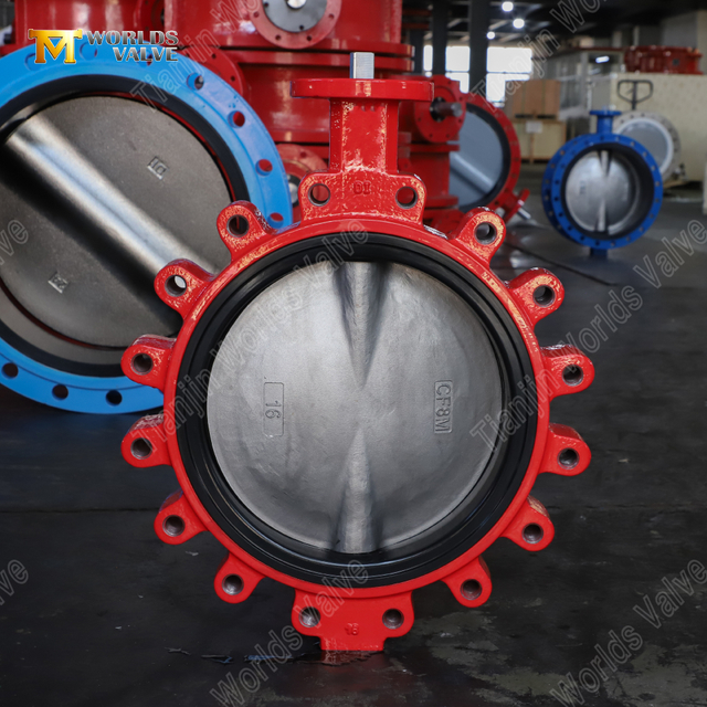 교체 가능한 EPDM 시트가 있는 러그형 버터플라이 밸브 | DI 바디 CF8M 디스크 | OEM 공급업체