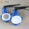 DN100 Teflon Lined Wafer Split Body Butterfly Valves | 부식 방지 흐름 제어