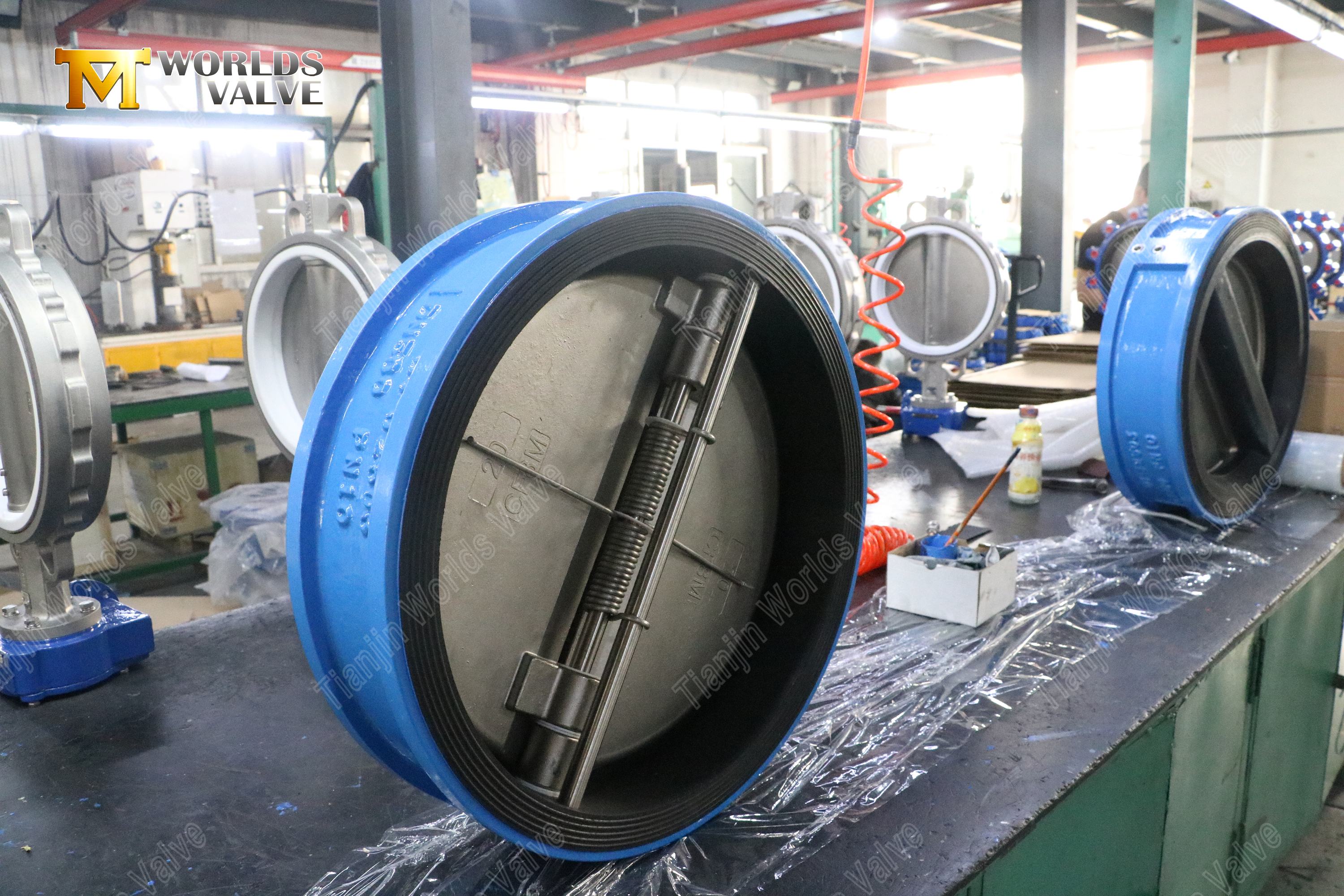 알루미늄 청동 디스크 이중 플레이트 웨이퍼 체크 밸브 (8)