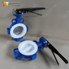 DN100 Teflon Lined Wafer Split Body Butterfly Valves | 부식 방지 흐름 제어