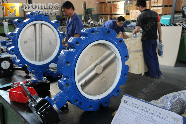 동심원 나비 밸브 제조업체 독창적 인 버터 플라이 밸브가있는 레버 손잡이