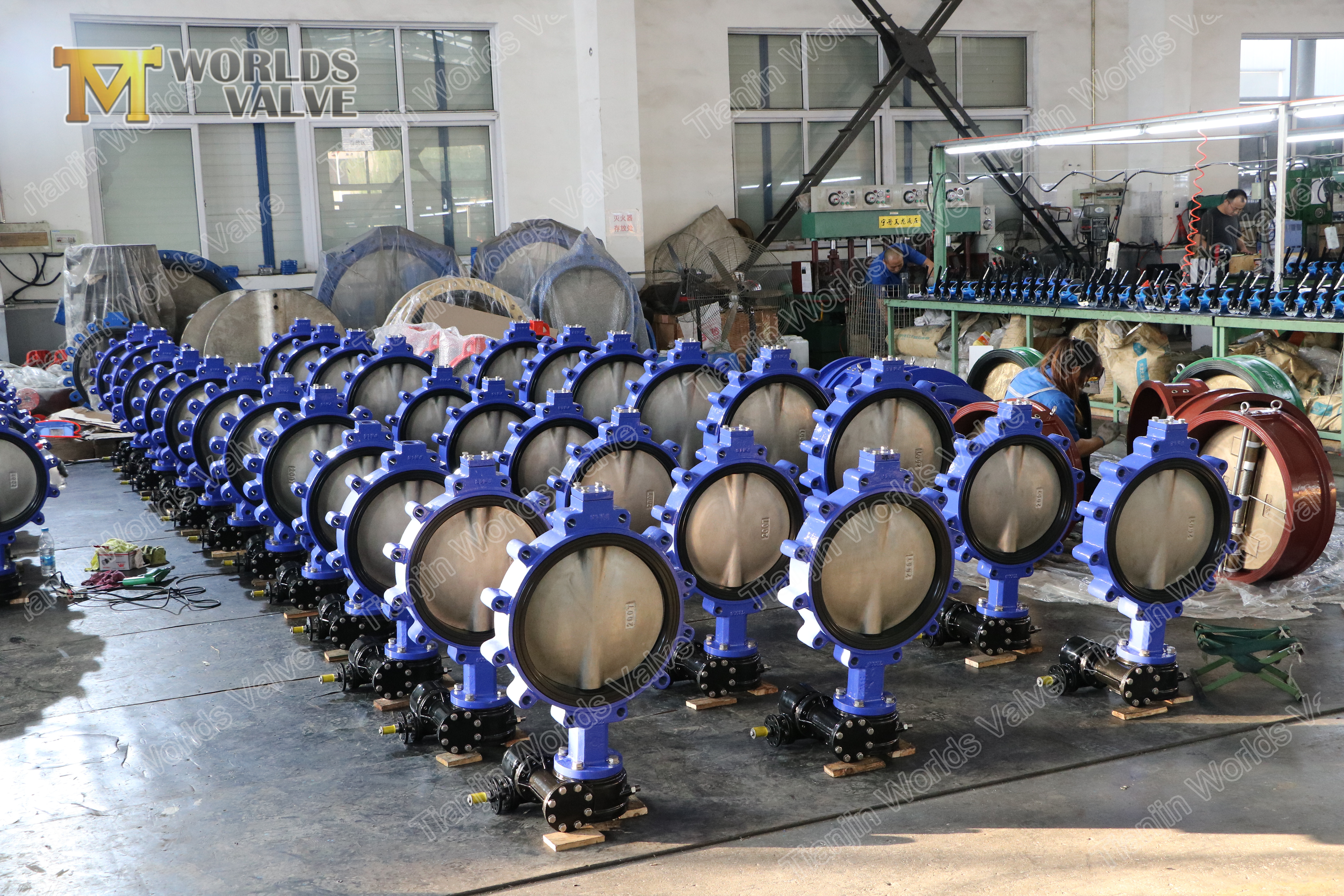 4 A536 A395 연성 철제 버터 플라이 밸브,