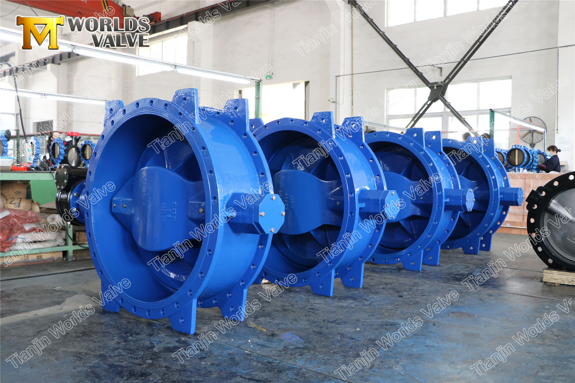 SS316 SS304 좌석이있는 2 개의 편심 더블 플랜지 버터 플라이 밸브