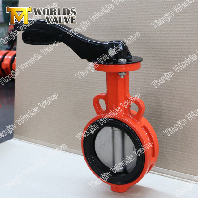 교체 가능한 고무 시트가 있는 웨이퍼형 버터플라이 밸브