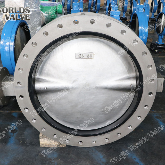 듀플렉스 스테인레스 스틸 U 이중 플랜지 버터 플라이 밸브