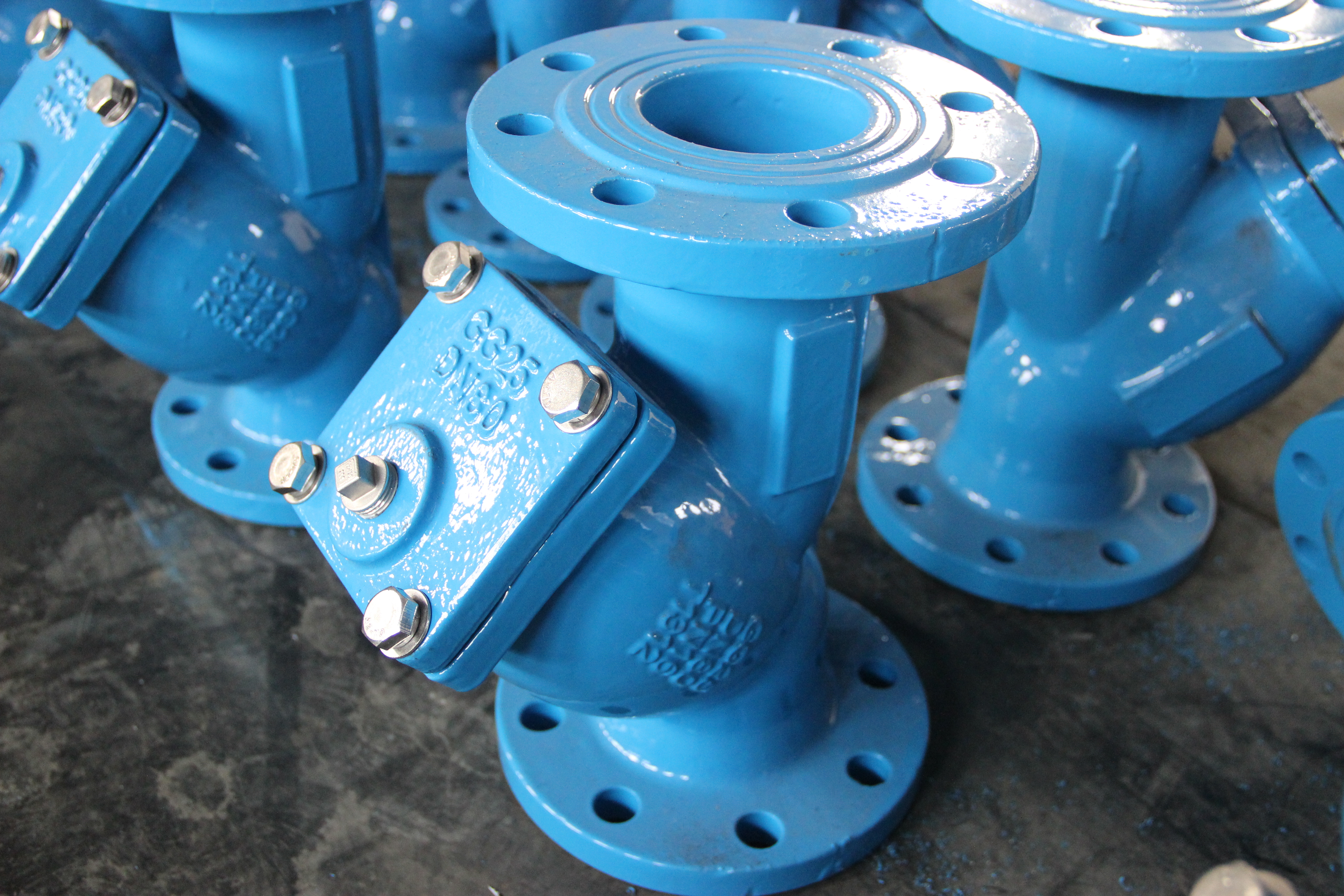 DN80 Y형 스트레이너 연성철 몸체 플랜지 연결 산업용 파이프라인 보호 (1).JPG