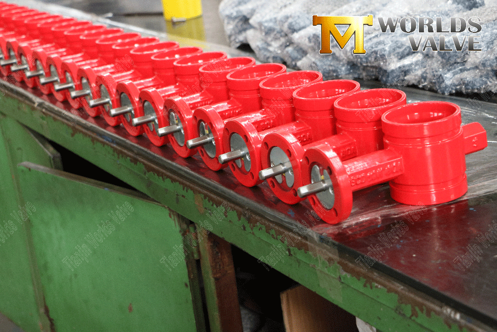 화재 방지를위한 그루브 엔드 버터 플라이 밸브 (3)