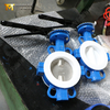 DN100 Teflon Lined Wafer Split Body Butterfly Valves | 부식 방지 흐름 제어