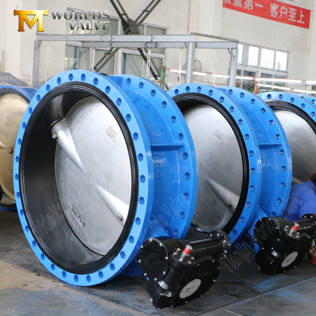 전체 SS 바디 및 디스크가있는 이중 플랜지 나비 밸브 | 부식 방지 산업 솔루션