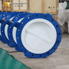 러그 타입 PTFE 시트 및 디스크 나비 밸브 웜 기어