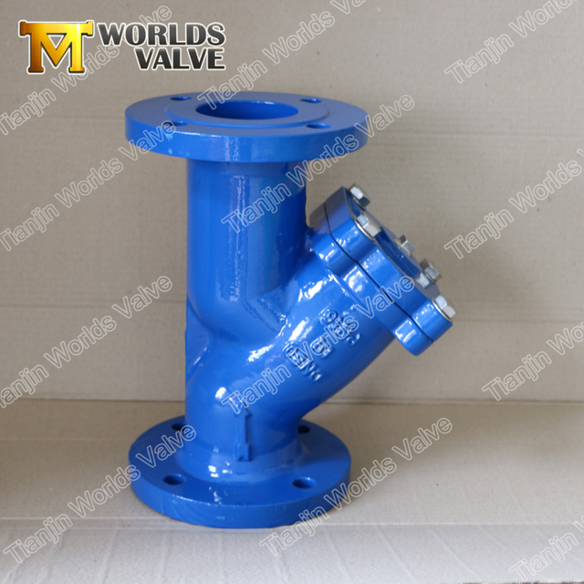 SS 화면이있는 연성 철 Y 형 여과기