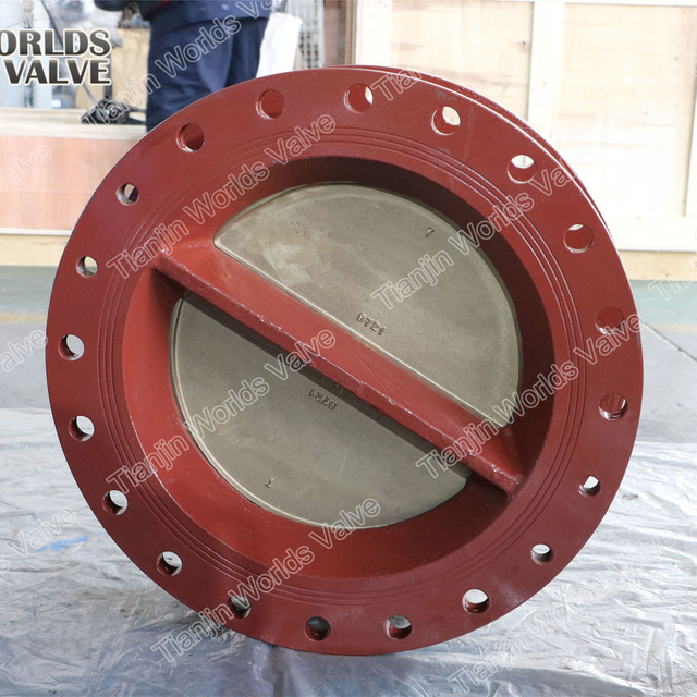 이중 플랜지 이중 플레이트 체크 밸브 알루미늄 청동 디스크