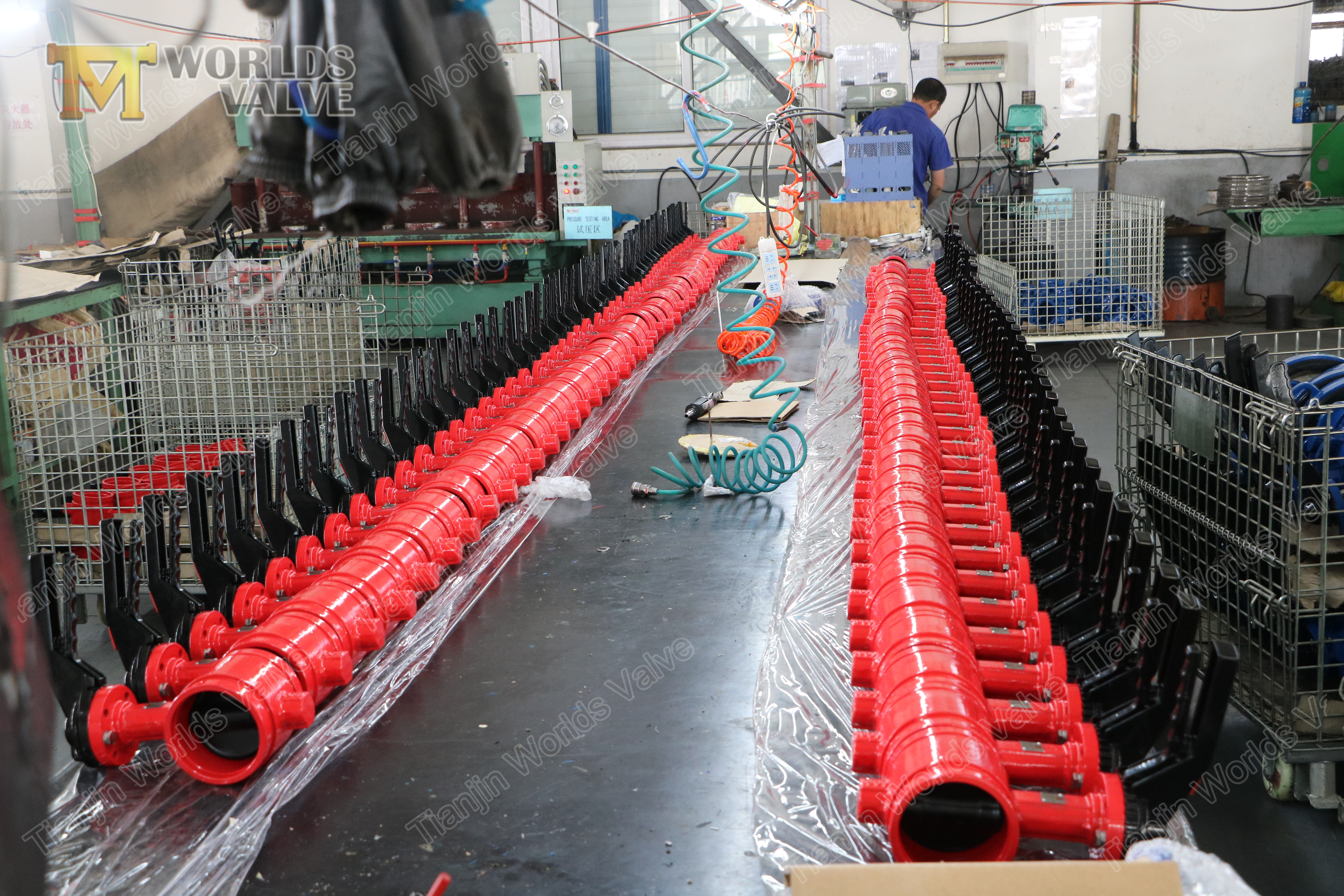 4 EPDM NBR Viton Buna 코팅 디스크 그루브 버터 플라이 밸브