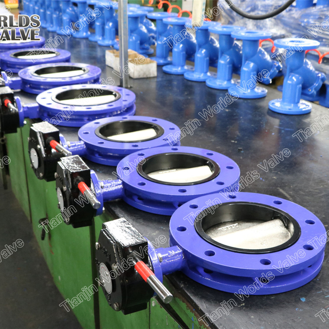 중국 OEM 밸브 공급 업체 -U 섹션 EPDM 코팅 디스크와 이중 플랜지 나비 밸브