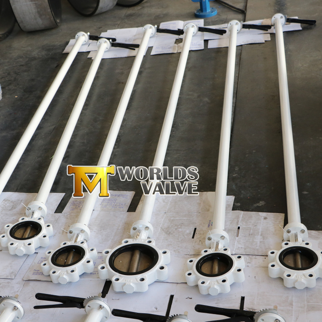 장시간 스핀들이있는 루즈 및 탭 타입 버터 플라이 밸브