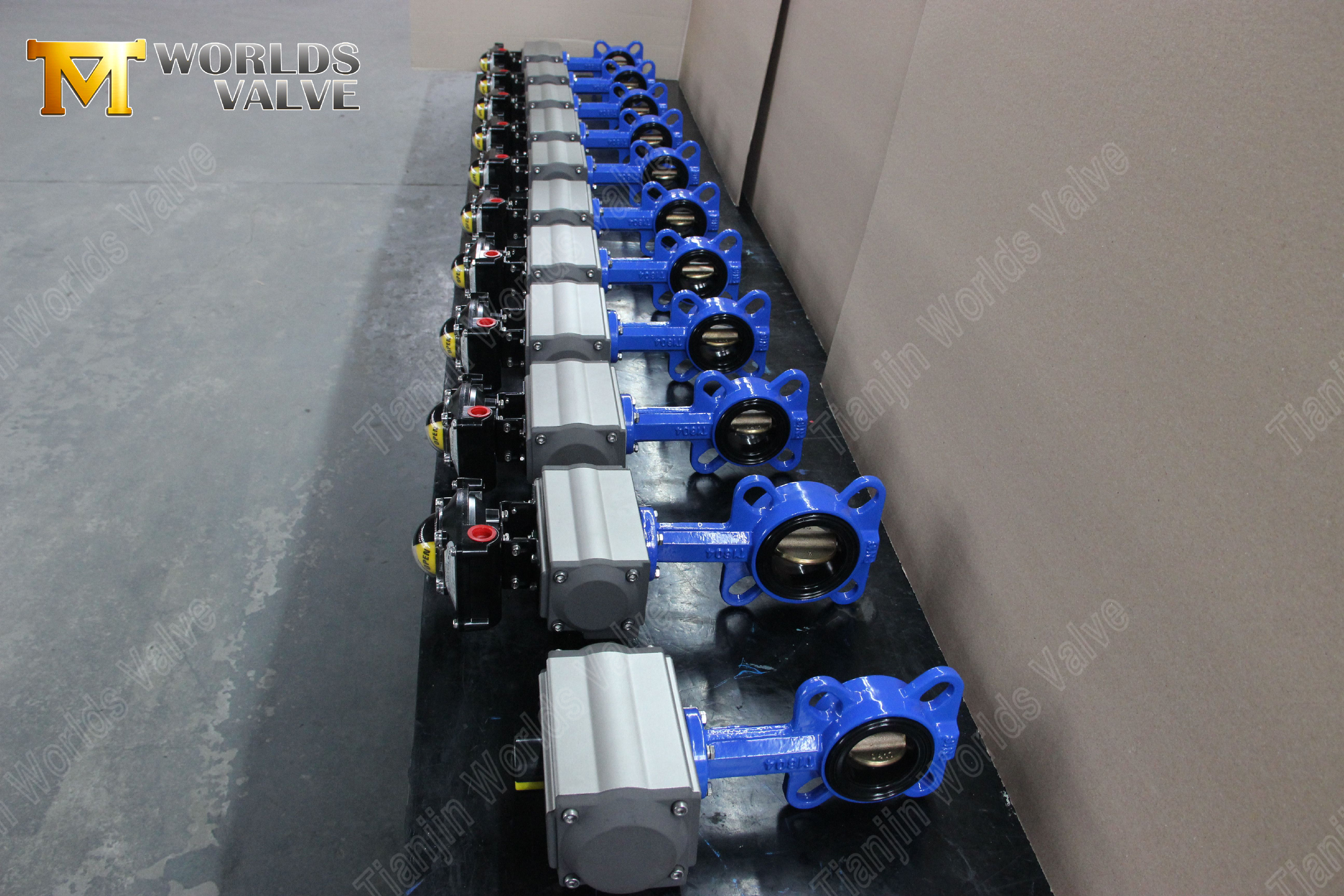 C95400 청동 디스크 및 리미트 스위치가 포함된 공압 웨이퍼 버터플라이 밸브 소형 크기 OEM 공급업체 (9)