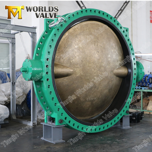 빅 사이즈 더블 플랜지 DN2100 DN2200 버터플라이 밸브