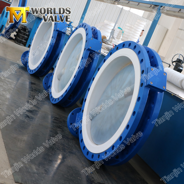 PTFE가 늘어선 분할 바디 나비 밸브 밸브 제조업체의 나비 밸브