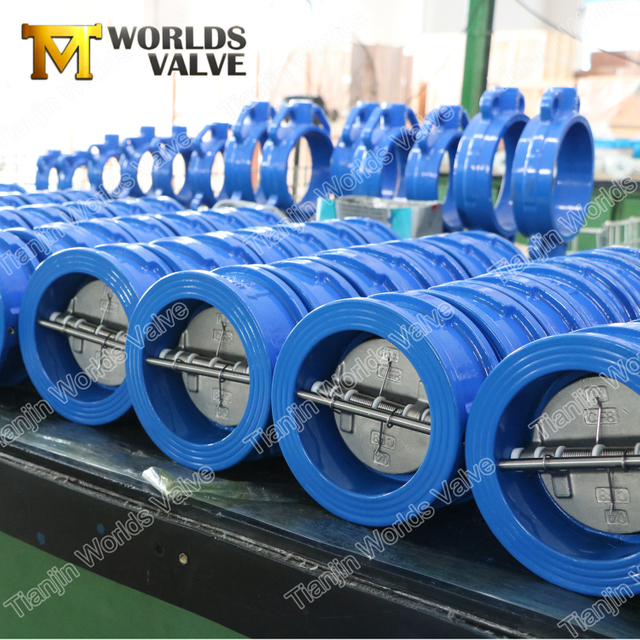 ISO5752 API594 150LB 웨이퍼 러그 이중 도어 스윙 체크 밸브