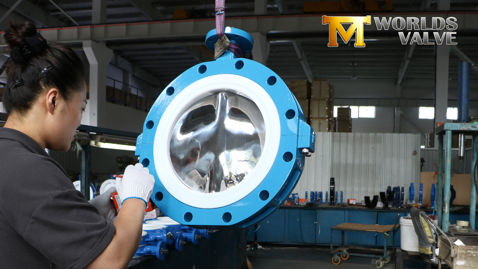스루홀 웨이퍼 버터플라이 밸브 – PTFE 장착, OEM